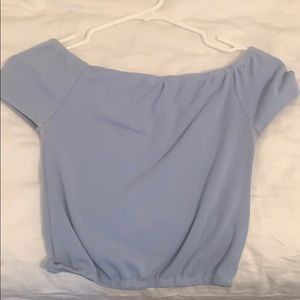 Blue crop top
